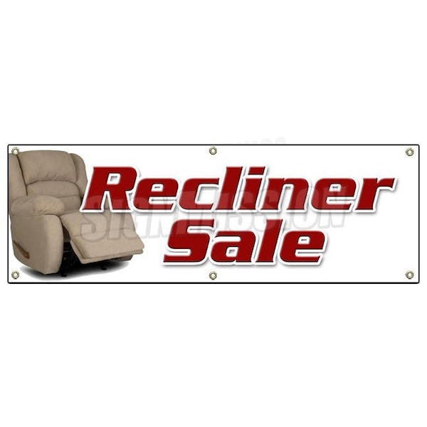 Signmission RECLINER SALE BANNER SIGN furniture chairs sofa coffee tables lazyboy B-72 Recliner Sale - main
